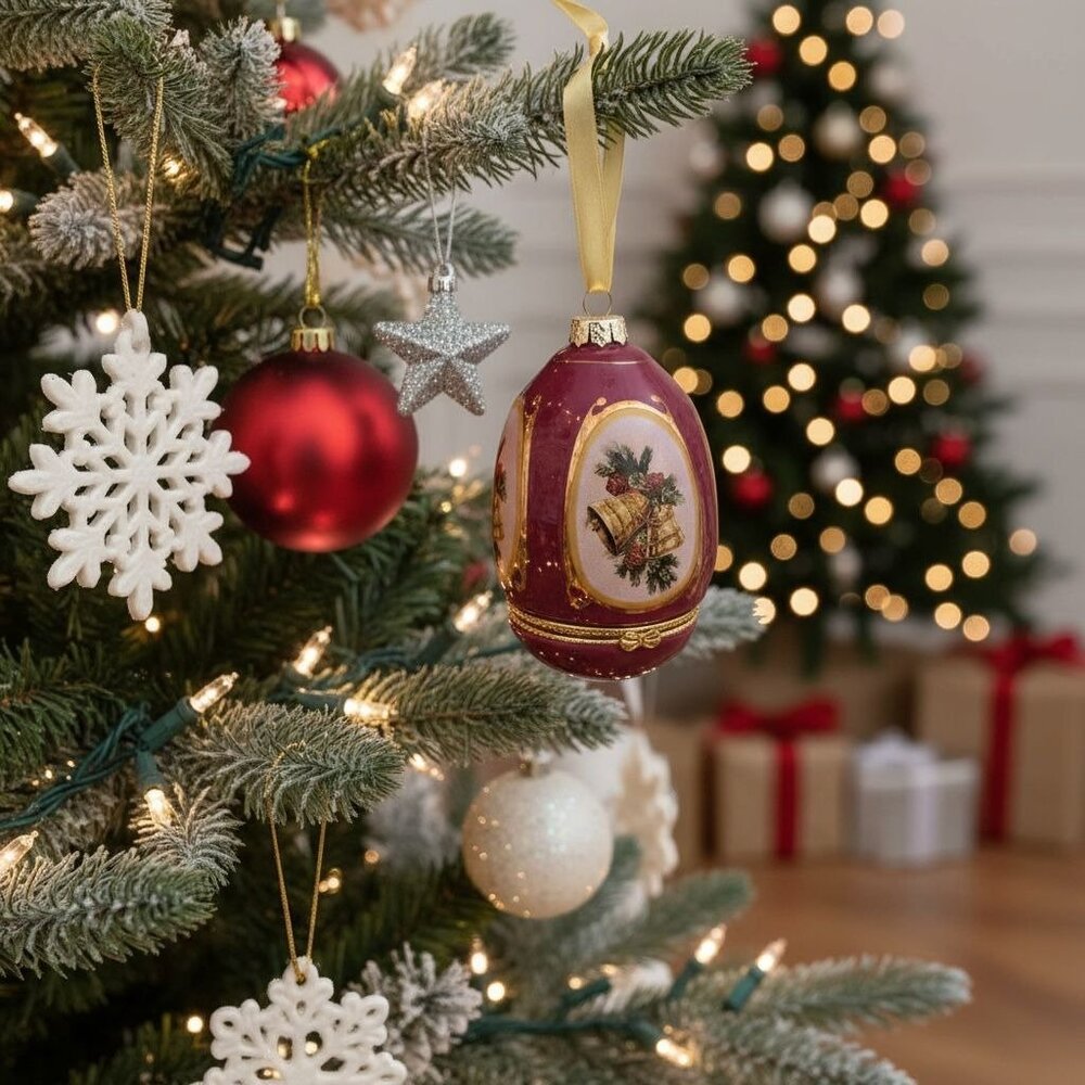 Mr. Christmas Musical Egg Ornament By Valerie Parr Hill‎